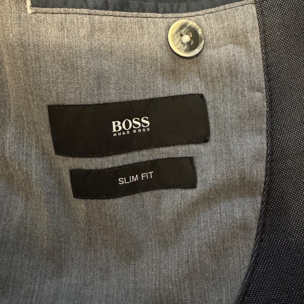 Hugo Boss 44R Men Denim Sport Coat Modern Fit Blazer - Picture 3 of 4